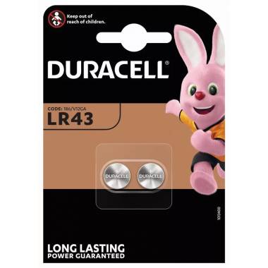 Elementai Duracell LR43, 2 vnt.