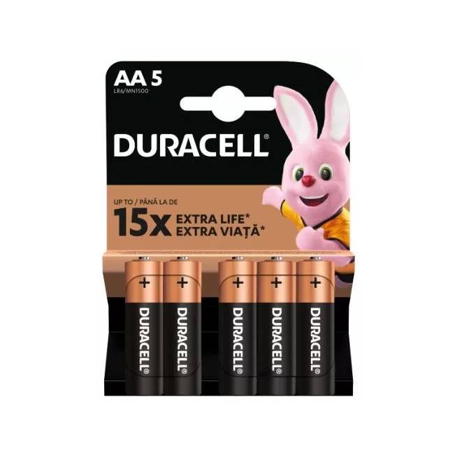 Elementai Duracell DURB011, AA, 1.5 V, 5 vnt.