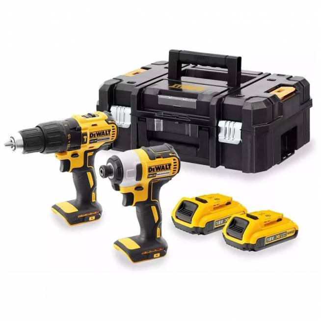 Akumuliatorinių įrankių komplektas DeWALT DCK2060D2T-QW 18V 2x2.0Ah