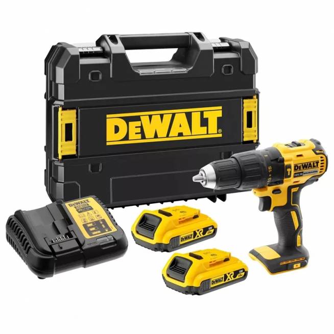 Smūginis gręžtuvas su akumuliatoriumi Dewalt DCD778D2T-QW, 18 V, 2 Ah