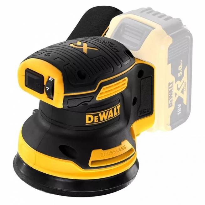 Akumuliatorinis ekscentrinis šlifuoklis Dewalt DCW210N, 18 V