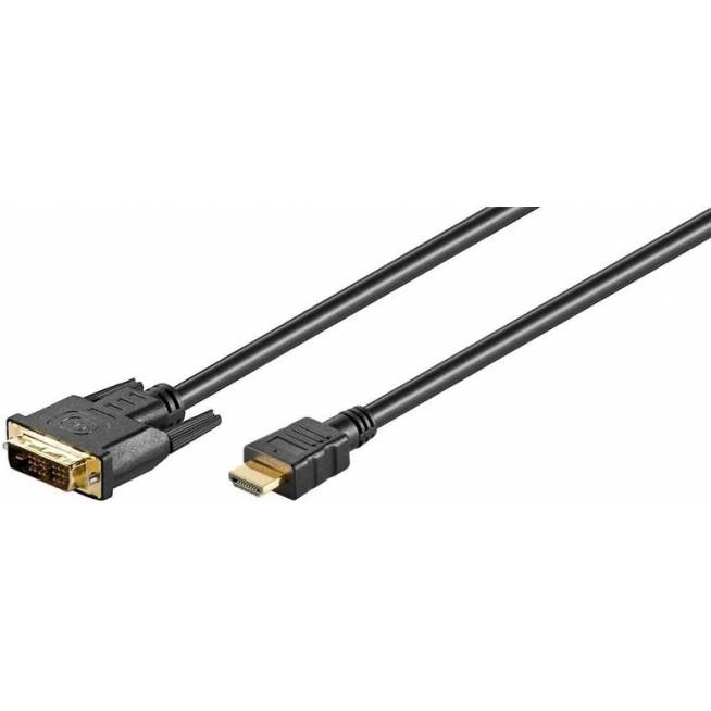 Kabelis MicroConnect HDMI Male (vyriška), DVI Male (vyriška), 2 m, juoda