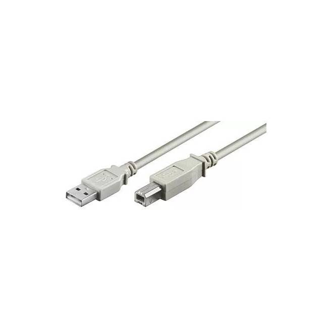 Kabelis MicroConnect USB 2.0 A to B USB Type A Male (vyriška), USB Type B Male (vyriška), 1.8 m, pilka