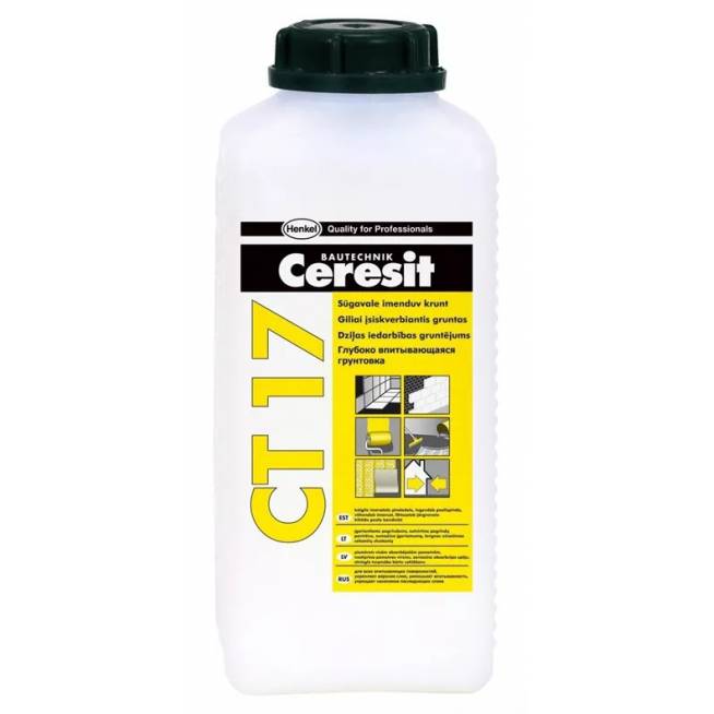 Gruntas giluminis Ceresit CT17, gelsva, 2 l