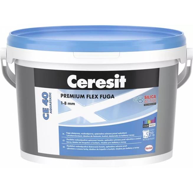 Glaistas siūlėms Ceresit CE40 ICE GLOW, sandarinamasis, pilka, 2 kg