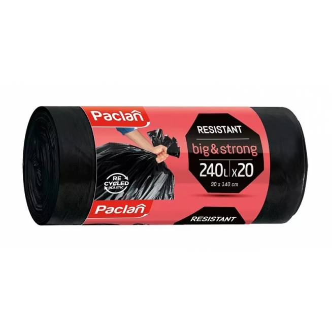 Šiukšlių maišai Paclan 132262, 240 l, 20 vnt.