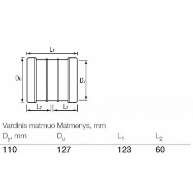 Dviguba mova lauko kanalizacijai Wavin, 110 mm