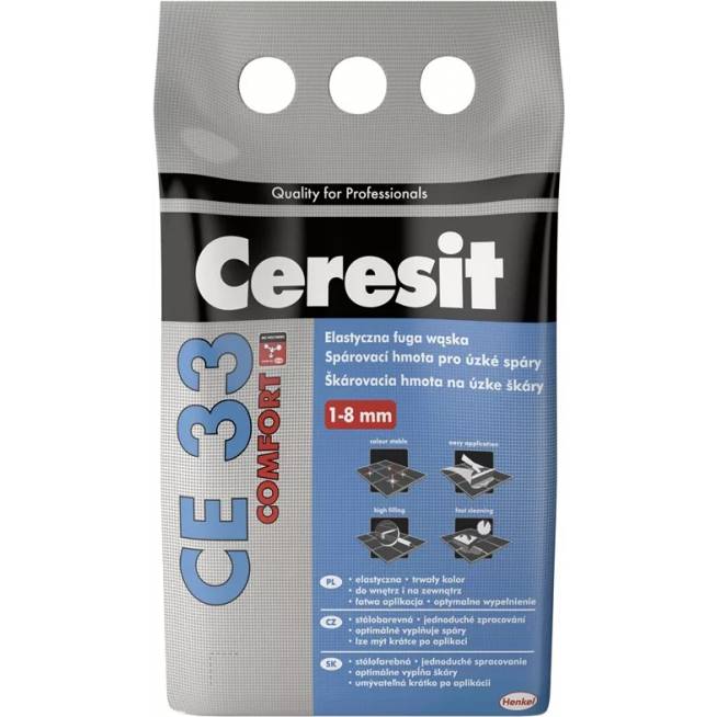 Glaistas siūlėms Ceresit CE33 comfort/43 BAHAMA, dekoratyvinis, geltona, 5 kg