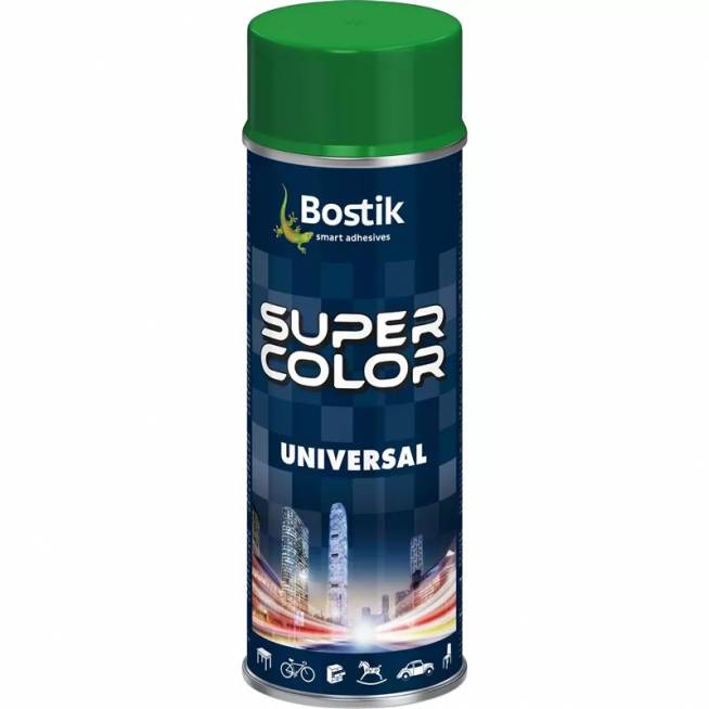 Aerozoliniai dažai Bostik Super Color Universal, paprastieji, žalia, 0.4 l