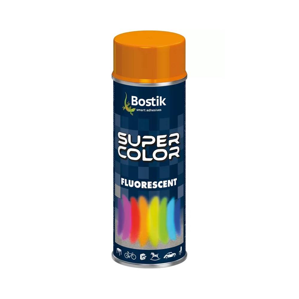 Aerozoliniai dažai Bostik Super Color Fluorescent, paprastieji, oranžinė, 0.4 l