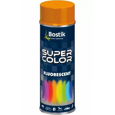 Aerozoliniai dažai Bostik Super Color Fluorescent, paprastieji, oranžinė, 0.4 l