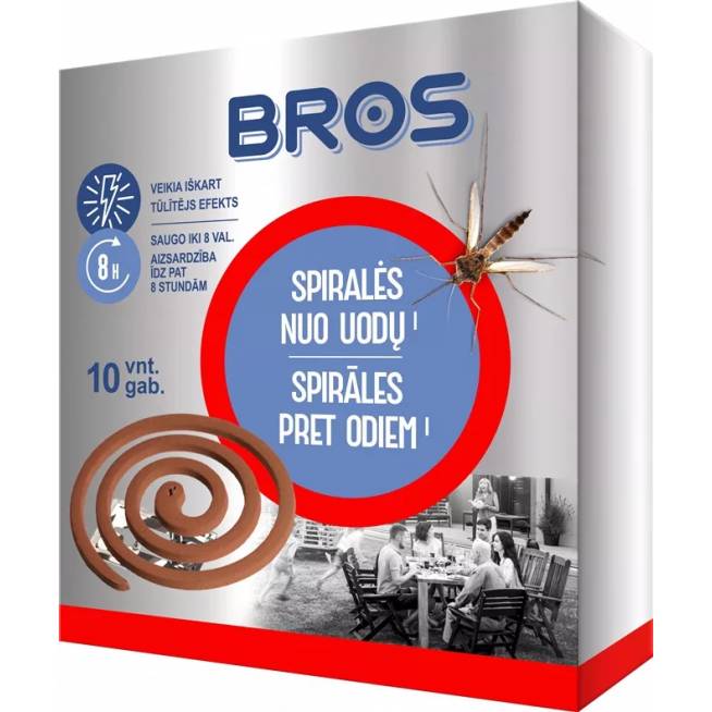 Uodų atbaidymo spiralė Bros, 100 g, 10 vnt.