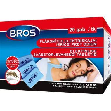 Plokštelė elektriniam prietaisui Bros, 20 vnt.