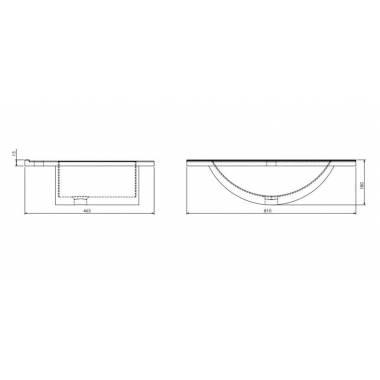 Praustuvas Deftrans Plan 1724, 81 cm x 46.5 cm x 18 cm