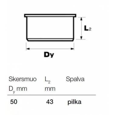 Aklė vidaus kanalizacijai Wavin Optima, 50 mm