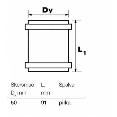 Remonto mova vidaus kanalizacijai Wavin Optima, 50 mm