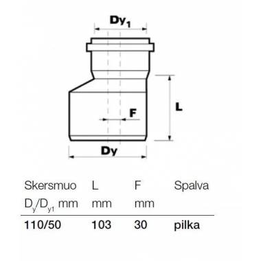 Pereiga vidaus kanalizacijai Wavin Optima, 50 mm x 110 mm