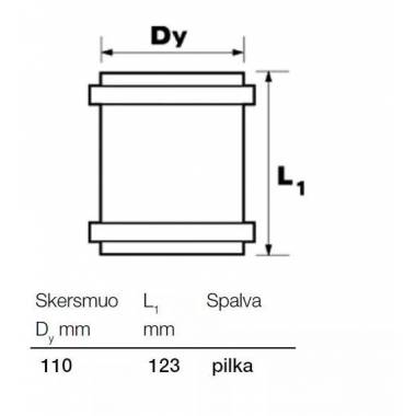 Remonto mova vidaus kanalizacijai Wavin Optima, 110 mm