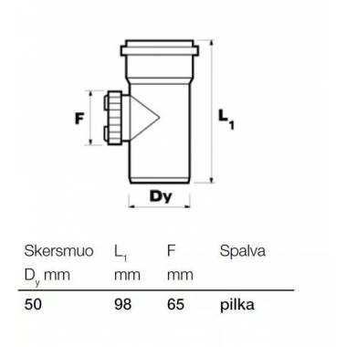 Pravala vidaus kanalizacijai Wavin Optima, 50 mm