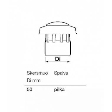 Ventiliacinis stogelis vidaus kanalizacijai Wavin Optima, 50 mm