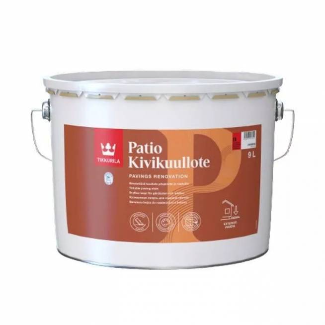 Dažai betoniniams paviršiams Tikkurila Patio Kivikuullote, skaidri, 9 l