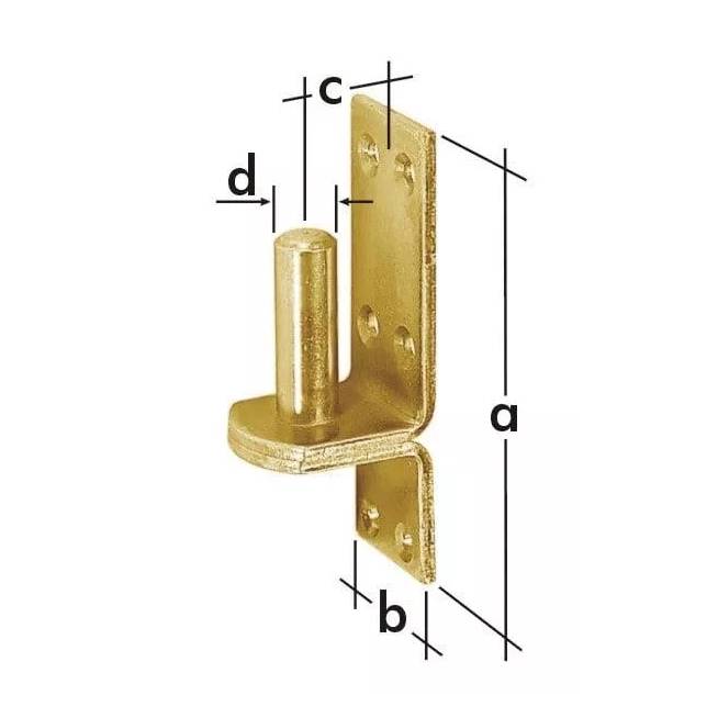 Tvirtinimo detalė vartams Domax 614101/644101/830401, geltona