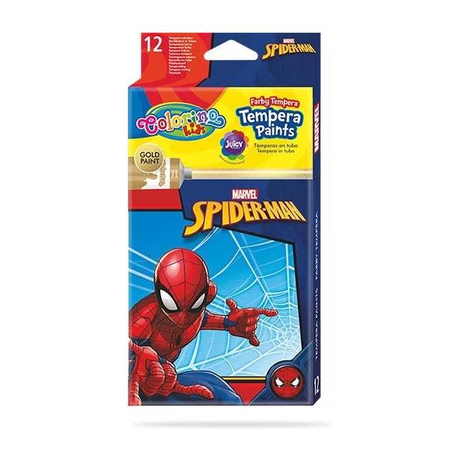 Dažai guašas Colorino Spiderman, 12 vnt.