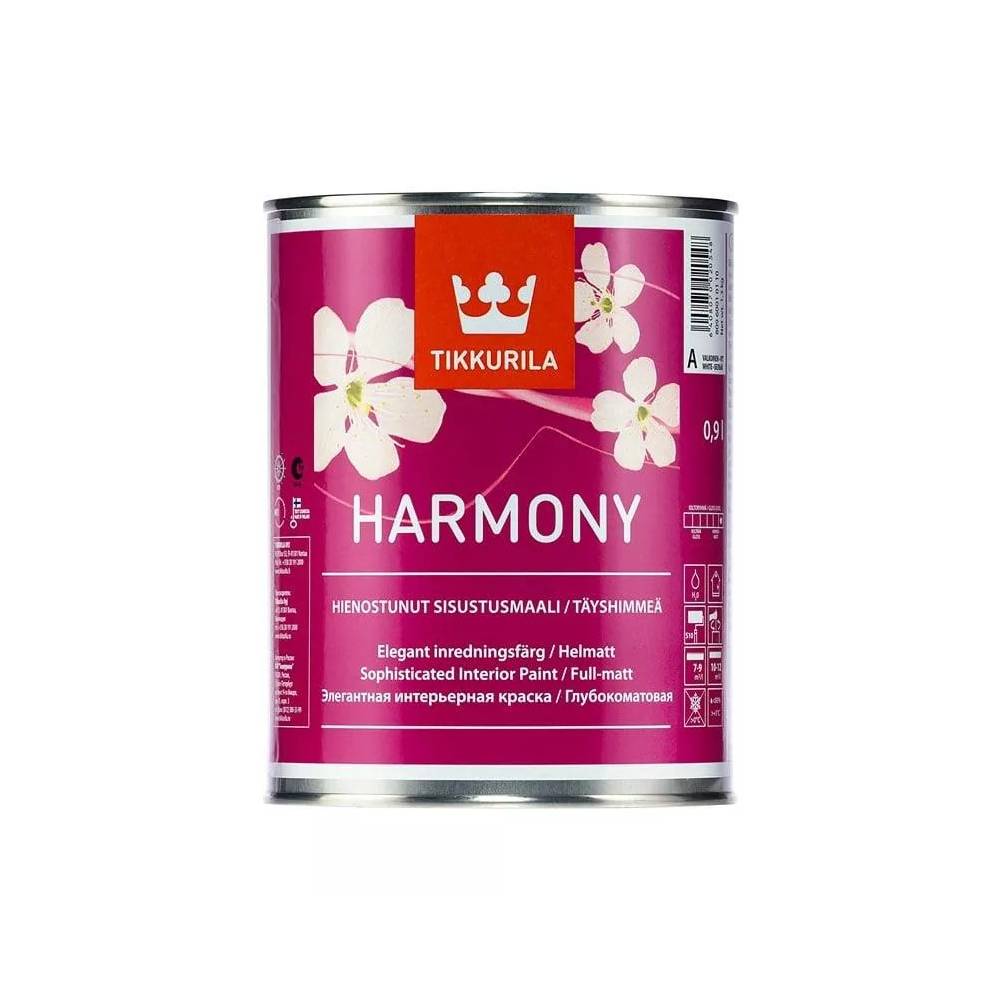 Akriliniai dažai Tikkurila Harmony, balta, 0.9 l