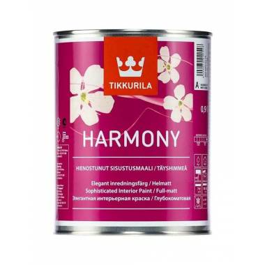 Akriliniai dažai Tikkurila Harmony, balta, 0.9 l