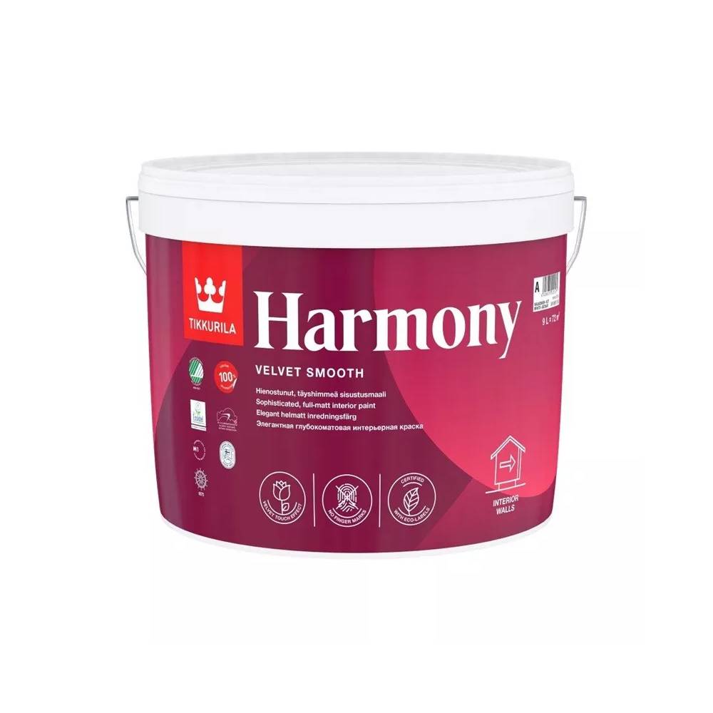 Akriliniai dažai Tikkurila Harmony, balta, 9 l