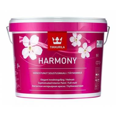 Akriliniai dažai Tikkurila Harmony, balta, 9 l