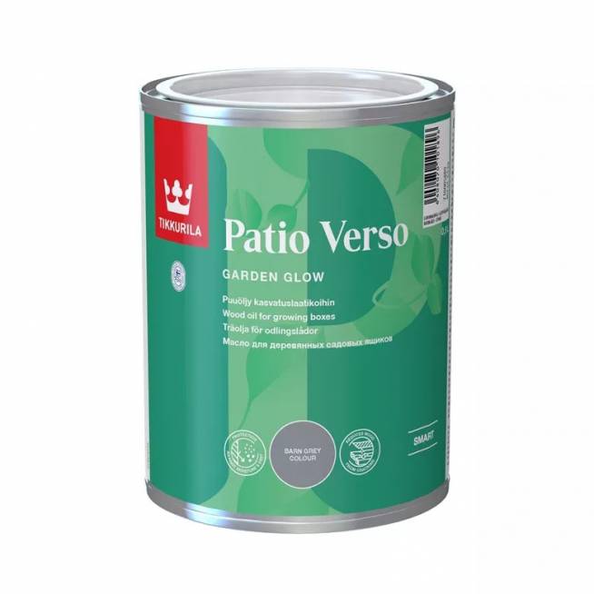 Medienos aliejus Tikkurila Patio Verso Patio Verso, pilka, 0.9 l