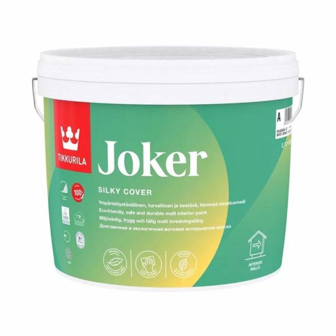 Dažai Tikkurila Joker, balta, 2.7 l