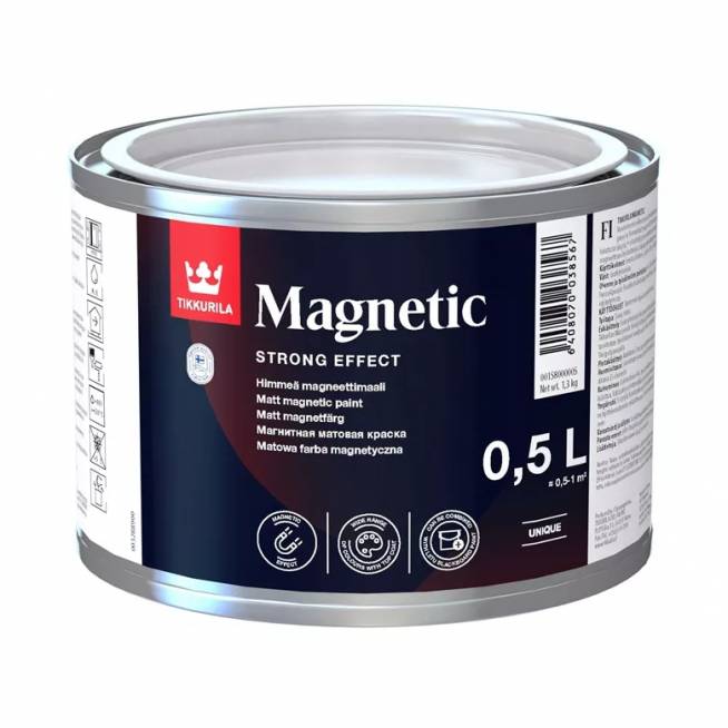 Spec. paskirties dažai Tikkurila Magnetic, pilka, pilka, 0.5 l