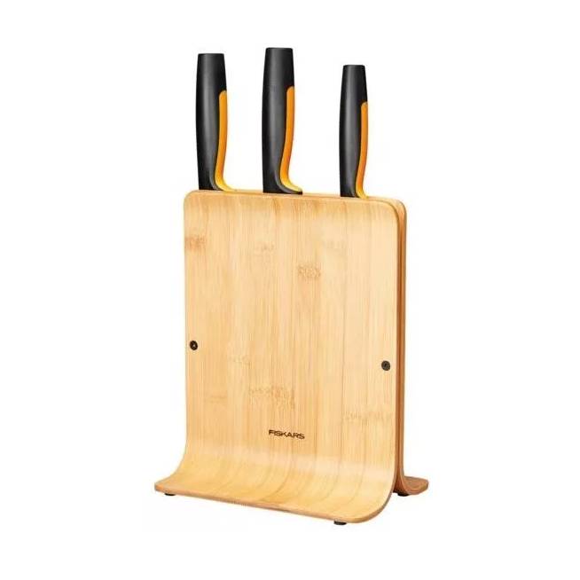 Virtuvinių peilių komplektas Fiskars Functional Form Bamboo Knife Set 1057553, 3 vnt.