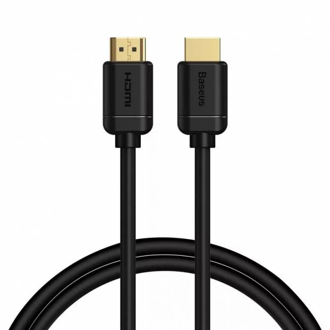 Kabelis Baseus HDMI HDMI Male (vyriška), HDMI Male (vyriška), 1 m, juoda