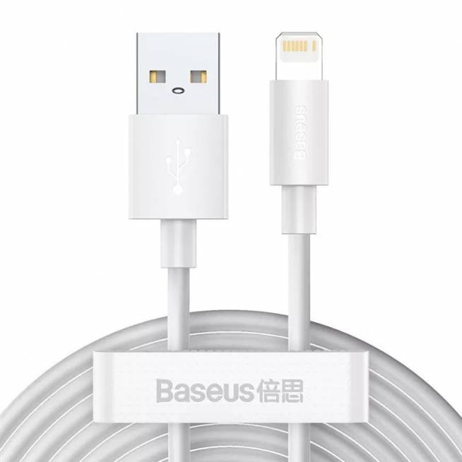 Laidas Baseus, USB/Apple Lightning, 150 cm, balta