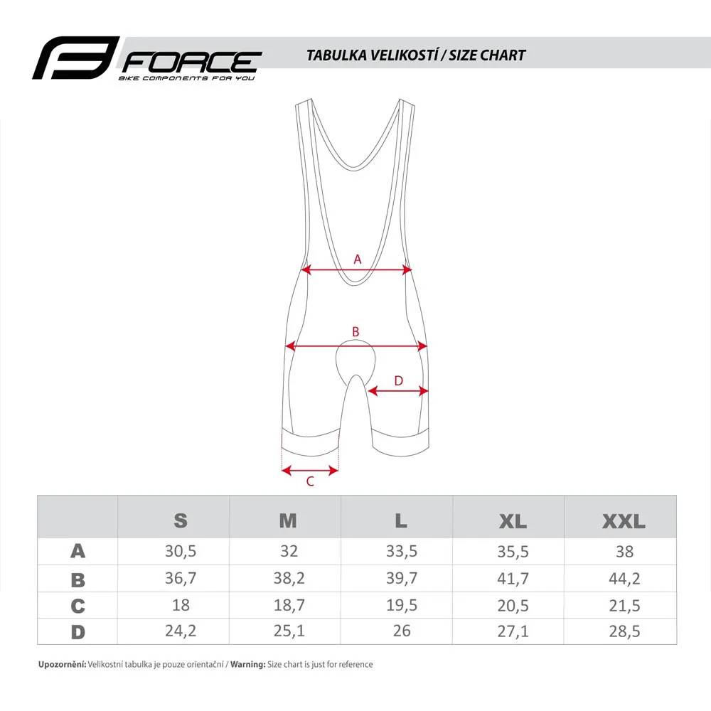 Šortai Bib FORCE DASH su paminkštinimu (juoda/mėlyna) XL