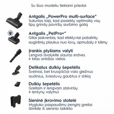 Dulkių siurblys - šluota Electrolux 700 serija „Animal“ EcoLine EP71AB14UG, 4000 mAh