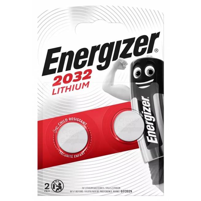 Elementai Energizer CR2032, 2 vnt