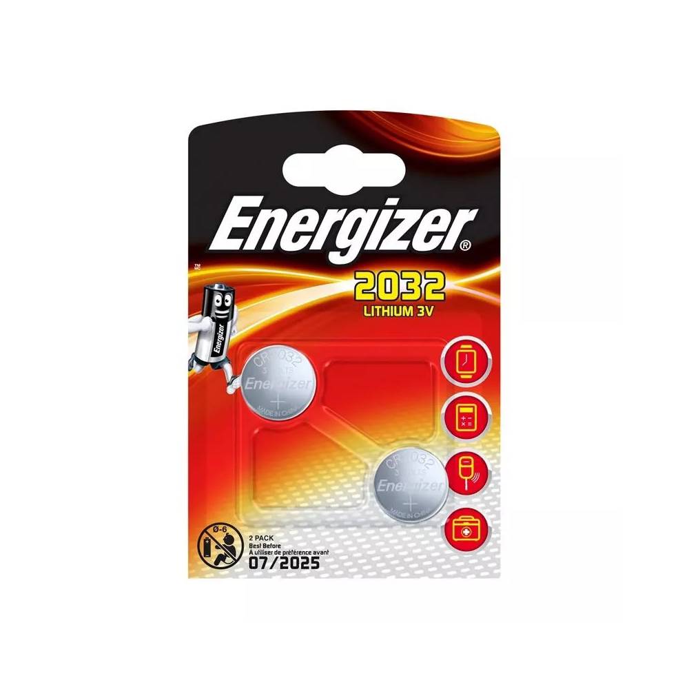 Elementai Energizer CR2032, 2 vnt