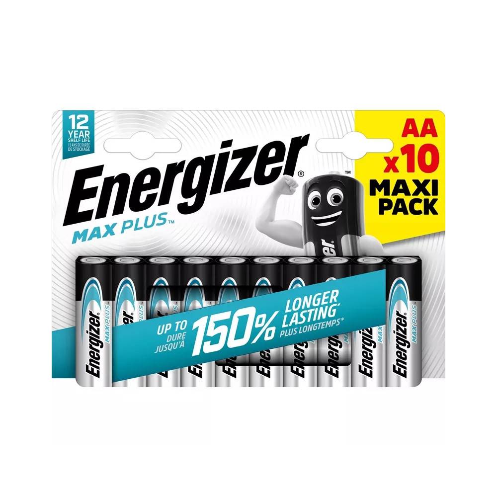 Elementai Energizer Max Plus, AA, 1.5 V, 10 vnt.