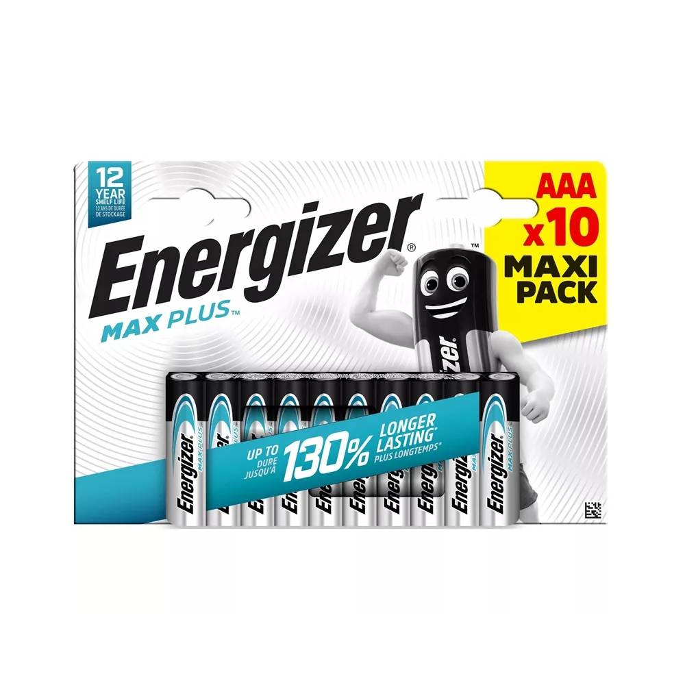 Elementai Energizer Max Plus, AAA, 1.5 V, 10 vnt.