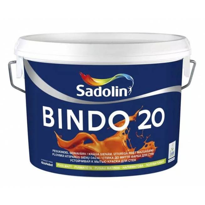 Dažai Sadolin Bindo 20, balta, 2.5 l