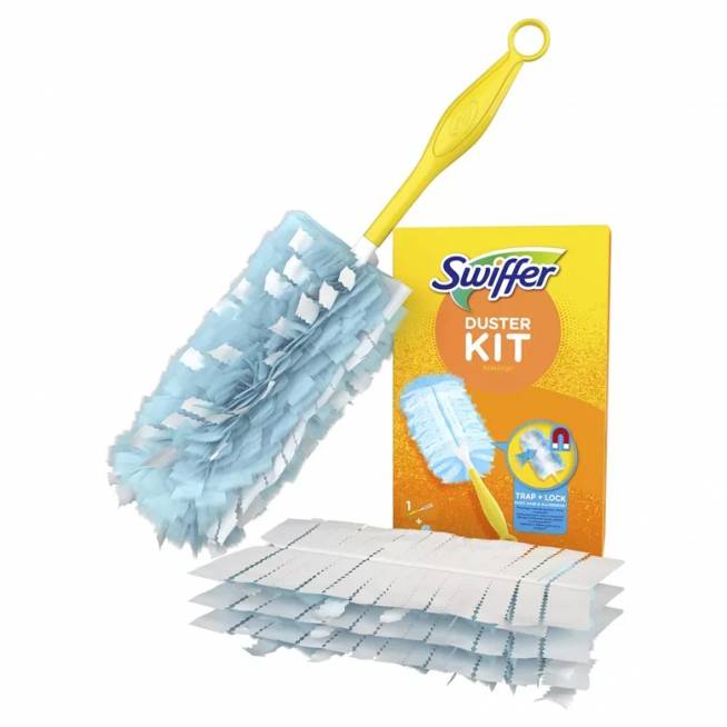 Dulkių šluotelė radiatoriams/kampams/žaliuzėms Swiffer Trap+Lock, 125 mm, plastikas/plaušai