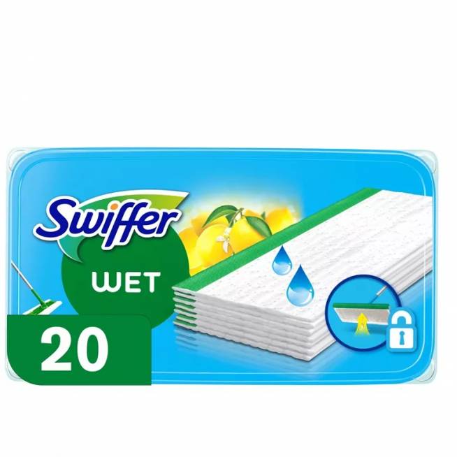 Swiffer Sweeper Moist Grindų Šluostės, 20 vnt