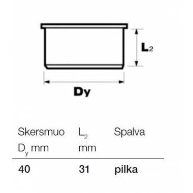 Aklė vidaus kanalizacijai Wavin Optima, 40 mm