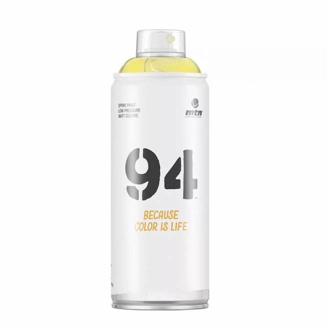 Aerozoliniai dažai Montana 94, paprastieji, šviesiai geltona, 0.4 l