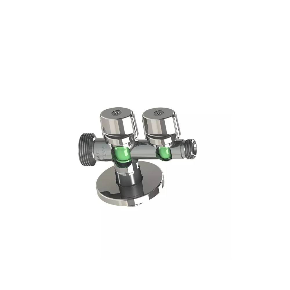 Kampinis ventilis VITAQ 1/2"x3/4"x3/8", su veržle 10mm