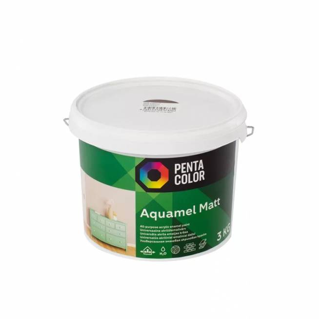 Emaliniai dažai Pentacolor Aquamel, matinis, 3 kg, kaštono